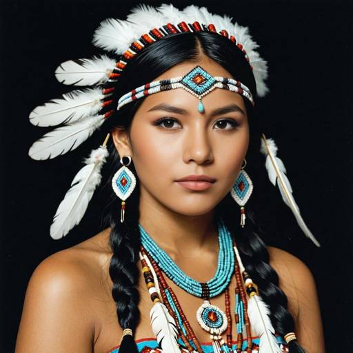 Realistic Native American Girl in Costume