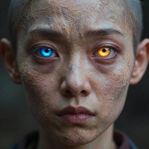 Hyper-Realistic Four-Eyed Creature Portrait