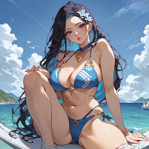 Yacht Fashion: Turquoise Bikini Photography