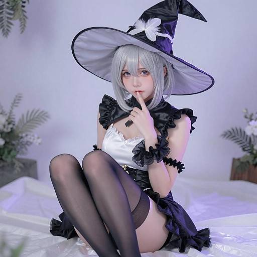 Silver-Haired Witch Cosplay Portrait