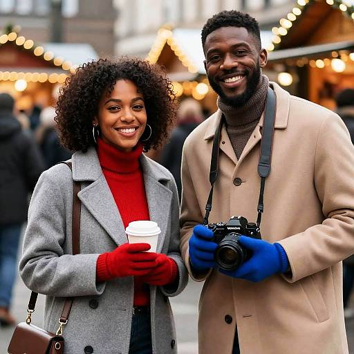 Festive Portrait of a Happy Couple