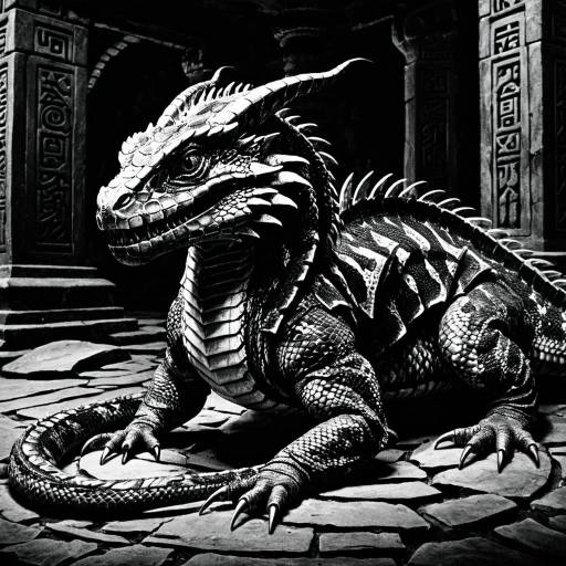 Ancient Basilisk in Underground Temple