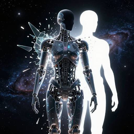 Futuristic AI Humanoid Morph Art