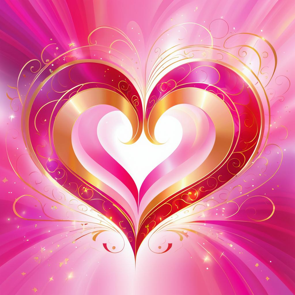 Vibrant Intertwining Hearts Artwork