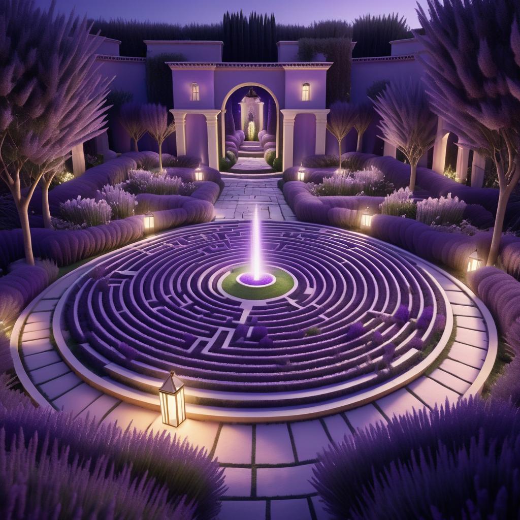 Gorgeous Labyrinth Garden Illustration