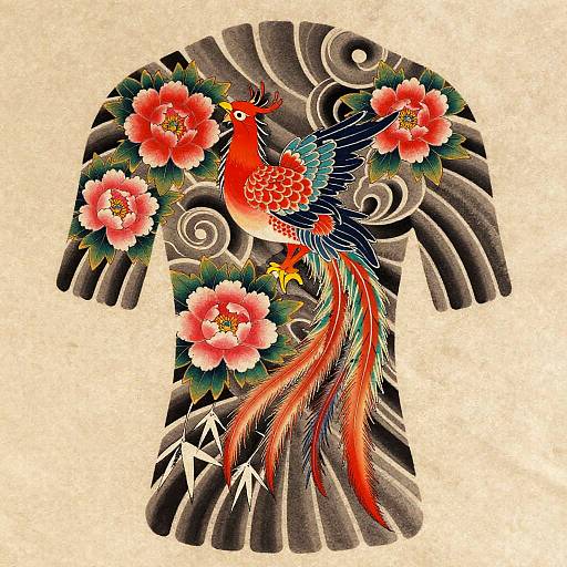 Traditional Japanese Mythical Tattoo Sleeve