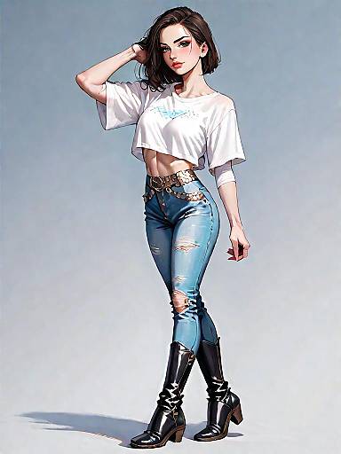 Stylish Woman in Casual Outfit