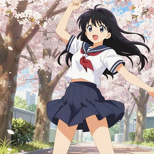 Dynamic Anime Girl in Bloomers