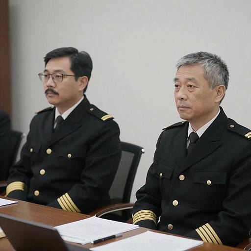 Two Distinguished Men in Uniforms