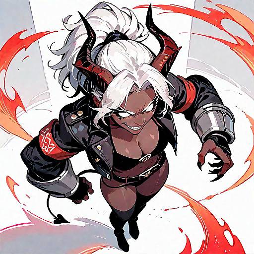 Demonic Elegance in Abstract Darkness