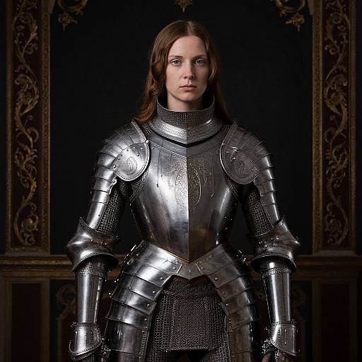 Ornate Armored Woman Renaissance Style