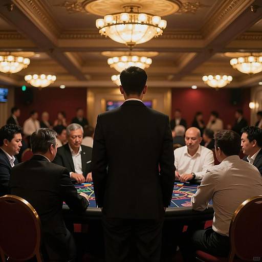 Man Standing at Casino Gaming Table