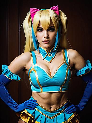 Woman Cosplaying as R. Mika from Street Fighter