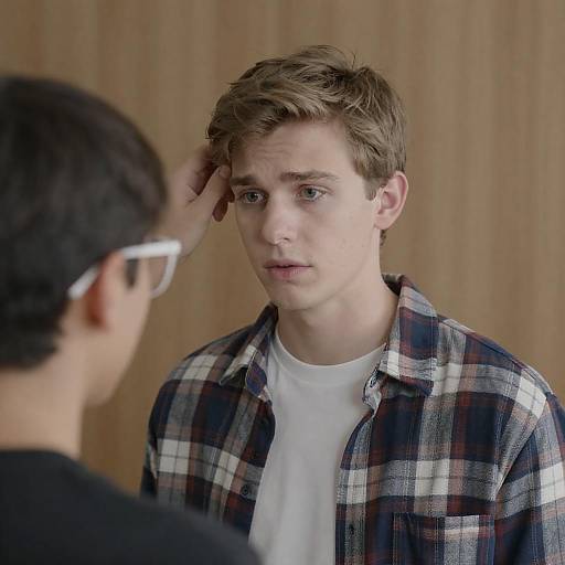 Close-Up of Two Young Men Outdoors
