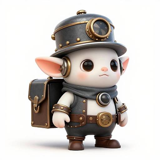 Cute Steampunk Salt Goblin Messenger