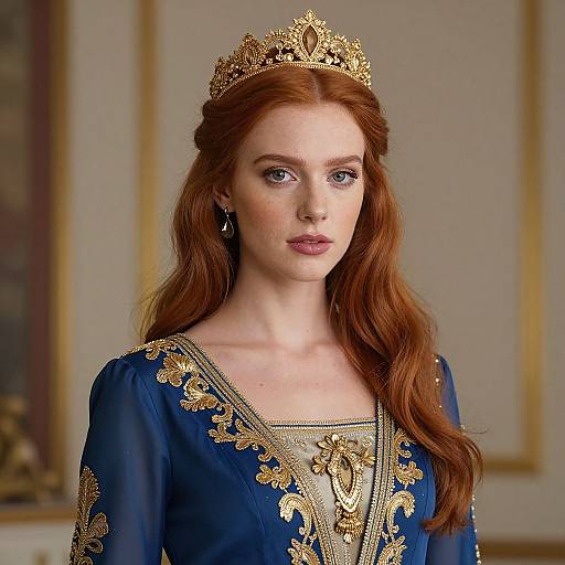 Regal Woman with Red Hair