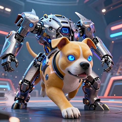 Futuristic Pitbull Pokemon Battle