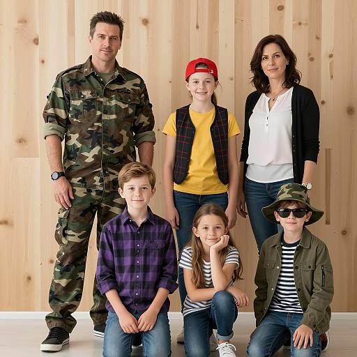 Family Portrait with Casual Attire