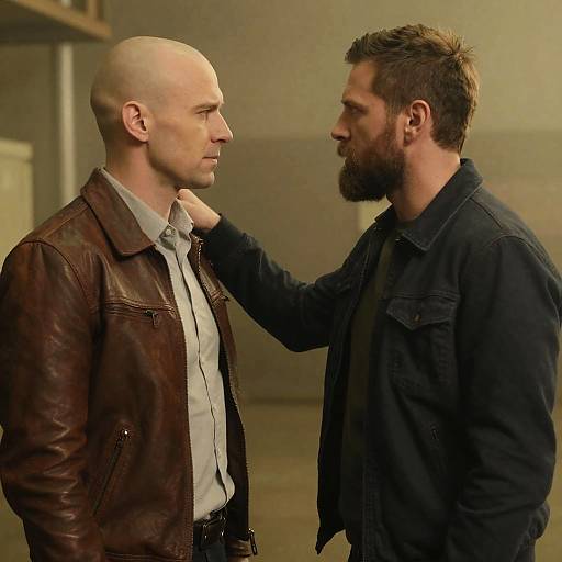 Intense Confrontation Between Two Men