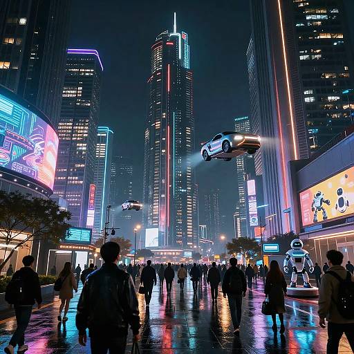 Livingston Cyberpunk Night Cityscape