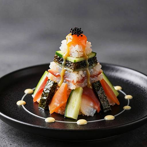 Gourmet Sashimi Pyramid Artistry