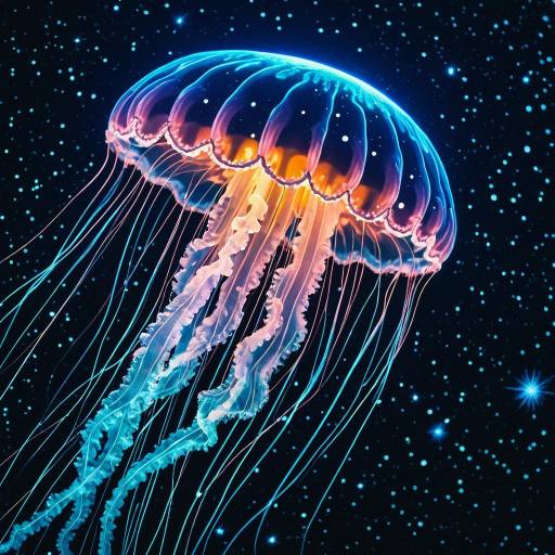 Ethereal 80s Anime Cosmic Jellyfish Portrait Ethereal 80s Anime Cosmic Jellyfish Portrait
