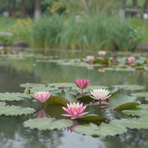 Impressionistic Bug's-Eye Pond View
