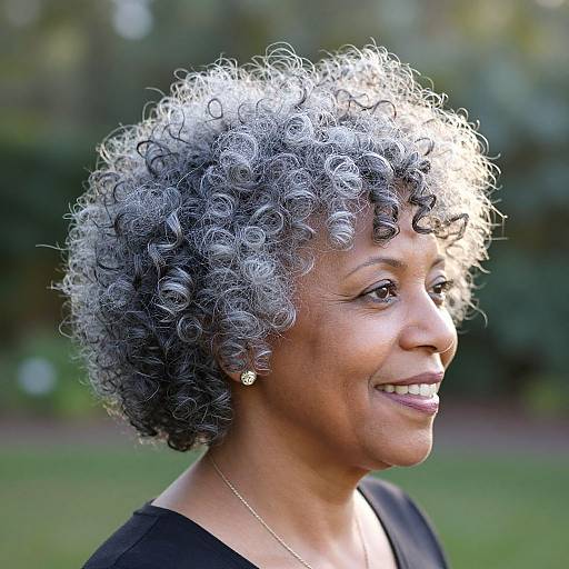 Chic Curly Afro Styles for Older Women