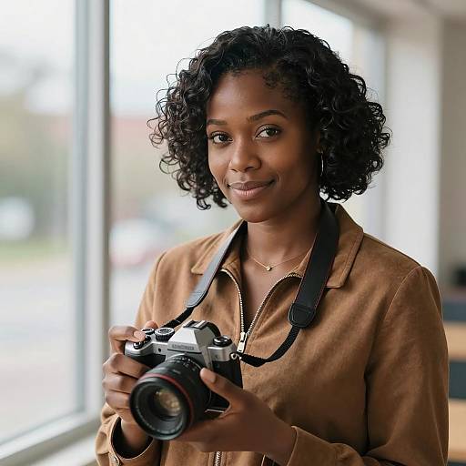 Indoor Portrait of a Smiling Photographer