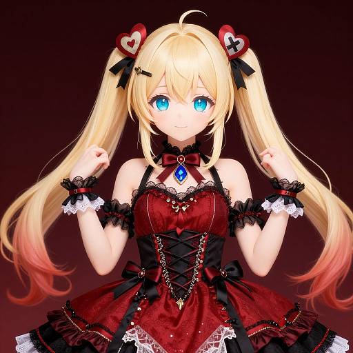 Gothic Lolita Anime VTuber Illustration