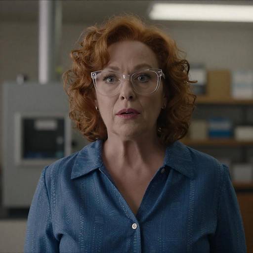 Surprised Woman in Industrial Setting