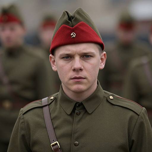 Realistic Soviet Military Uniform Portrait