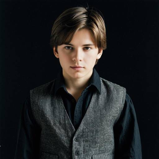 Portrait of young boy in vest