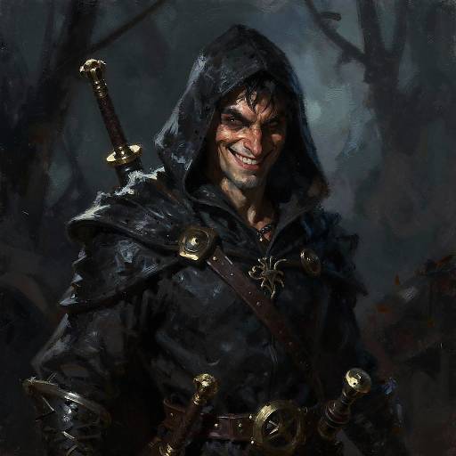 Halfling Thief Portrait in Dark Fantasy