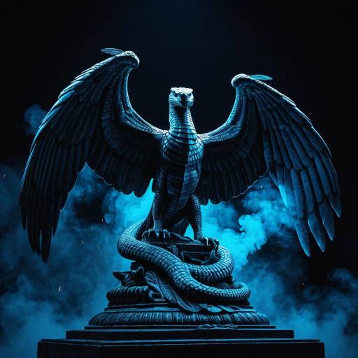 Imperial Cobra of Rome Statue with Open Wings