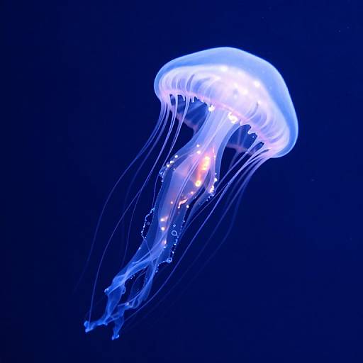 Ethereal Bioluminescent Jellyfish Glow
