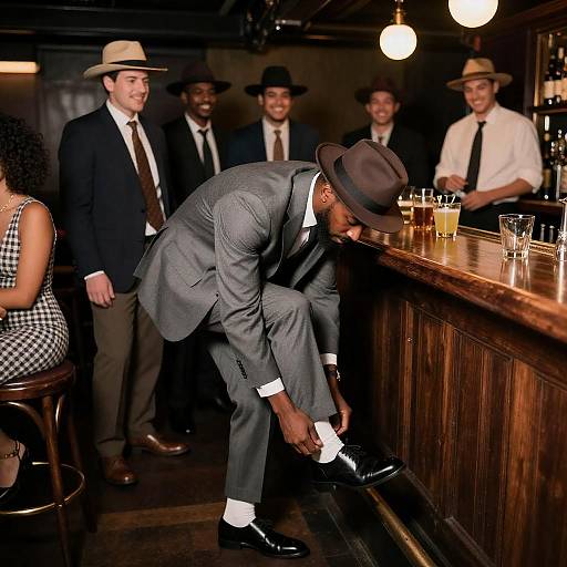 Vibrant Nightclub Scene with Stylish Attire