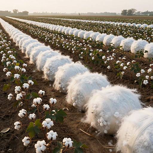 Cotton Plantation at Early Morning