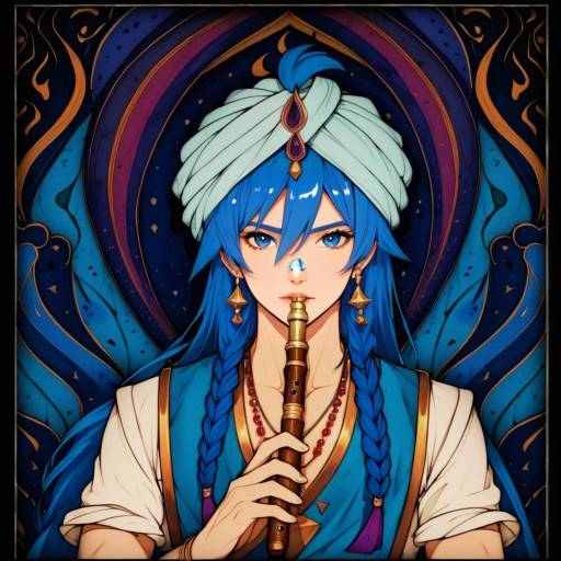 Illustration of Aladdin (magi), magi the labyrinth of magic in the style of Varniskarnis