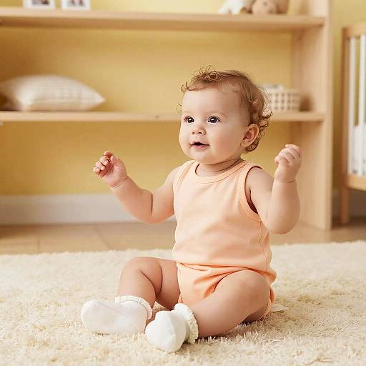 Tender Infant in Pastel Nursery