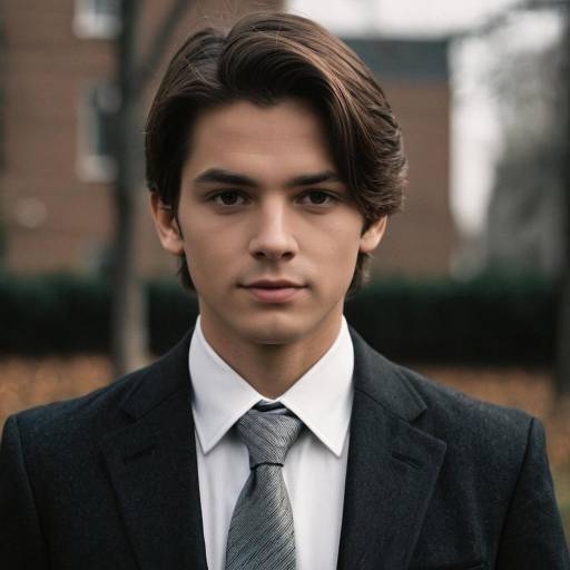Realistic Male in Formal Suit Outdoors