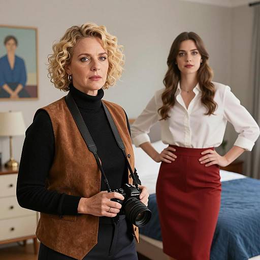 Dynamic Duo in a Cozy Room