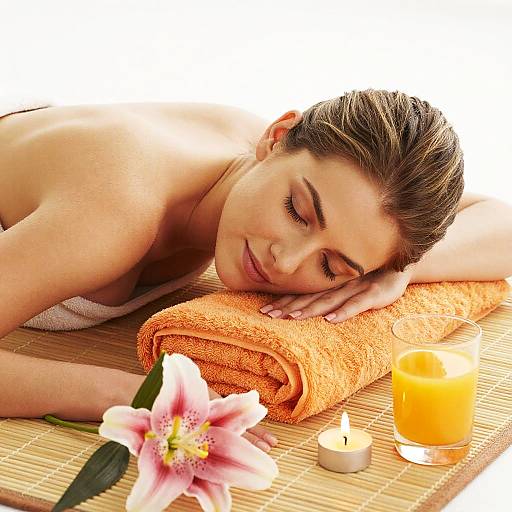 Serene Relaxation with Candles and Lilies