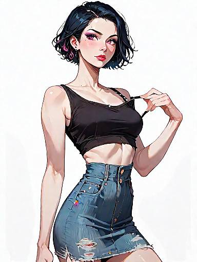 Casual Contemporary Woman in Denim Fashion