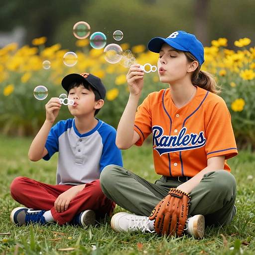 Joyful Moments: Bubbles and Nature