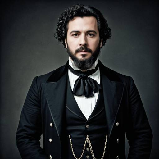 Victorian Gentleman in Black Frock Coat