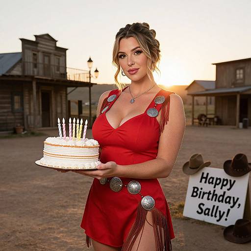 Western Birthday Celebration Scene