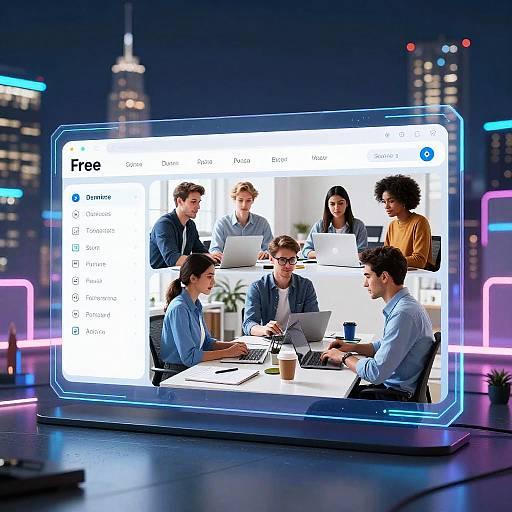 Futuristic AI Banner Generator Interface