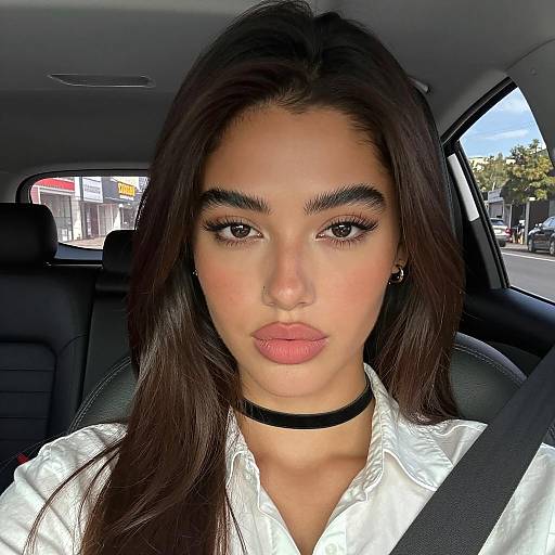 Young Woman in Car Portrait