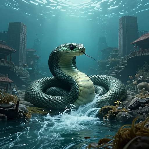 Upward River into Serpent's Dream